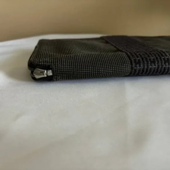 Hermes Clutch Bag Ale Line  Zip Around Gray Canvas - Picture 3 of 16